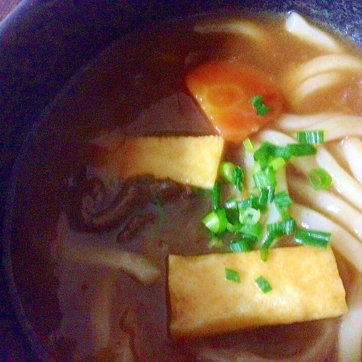 「カレーうどん♪」昨日のカレーをリメイク♪